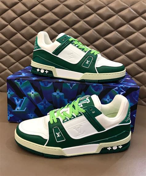 louis vuitton green trainers.